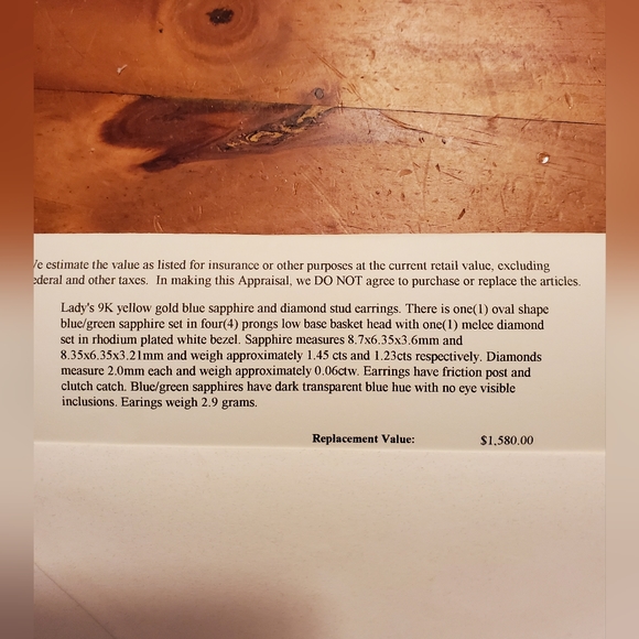 Sapphire and Diamond Earrings 💎✨️HOST PICK💎✨️ - Picture 6 of 6